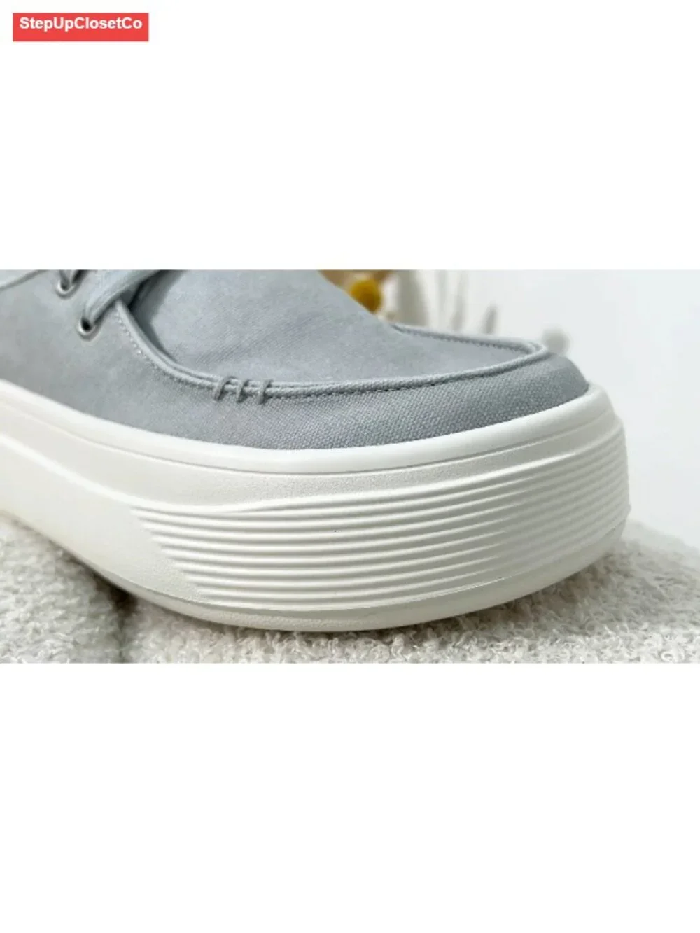 Platform Loafers for Women Slip On Sneakers Boat Shoe